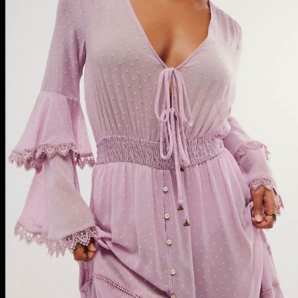 Free People Daisy Maxi Bodysuit Dress - Picture 2 of 5